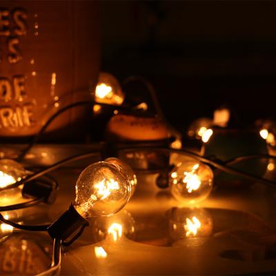 China Commercial Incandescent Light Bulb 25pcs G40 LED String Light Outdoor IP44 Waterproof Energy Saving String Light for sale