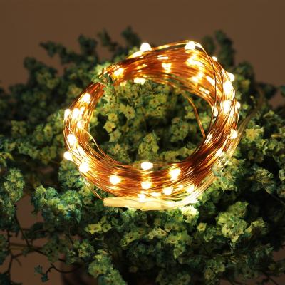 China Competitive price 10m 100leds LED home fairy lights 3AA battery copper wire decoration 3AA battery copper wire string light for sale