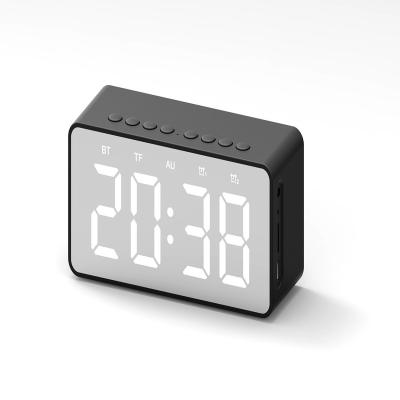 China 2021 New Product Mini alarm clock Blue tooth Wireless Speaker with Clock for sale