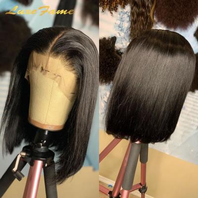 China Bob WholesaleStraight Transparent Lace Short Bob Human Hair Wig, Color Mink Hd Lace Front Wavy Wig, Brazilian Raw Virgin Hair Mink Wig for sale