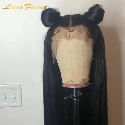 China Silky straight wave in stock raw hair 13x6 hd lace front wigs, cuticle aligned virgin hair wigs, full lace wigs hd hair overnight delivery for sale