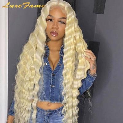 China Sheer Curly Lace Front Human Hair Wig, Free Yaki Premium Lace Front Wig, Natural Straight Hair Wholesale Light Blonde Curly Wig for sale