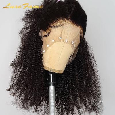 China Gorgeous 13x4 Swiss Lace Lace Front Wig 100% Brazilian Hair, Afro Curly Hair Wig, Human Lace Front Wig 180 Density for sale