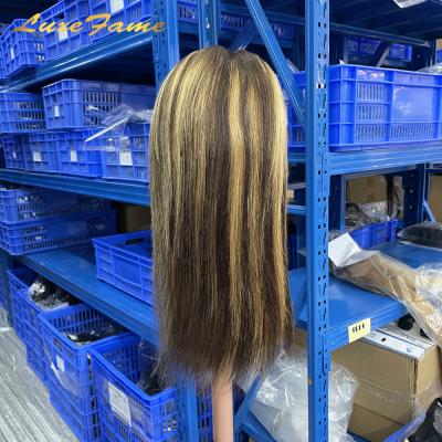 China Silky Straight Wave P4/27 Colored Lace Front Brazilian Wig, 13x6 Hd Color Lace Frontal Wig, Wholesale Lace Front Wig Human Hair 100% Color Wig for sale