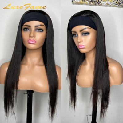 China Wholesale Silky Straight Remy Human Hair Headband Wig, Headband Wig Hair For Black Women, Curly Hairband Ponytail Hair Wave Wig for sale