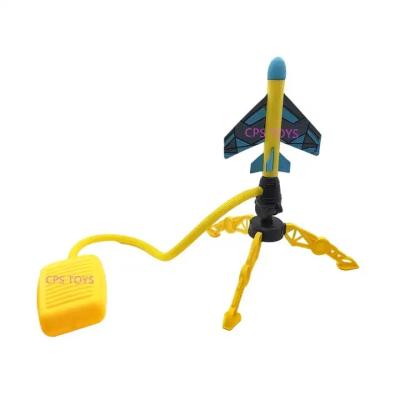 China PP + EVA Children's Toy Rocket Launcher With A Range Of Up To 100 Feet 3 Colored EVA Foam Rockets + 3 Airplanes for sale