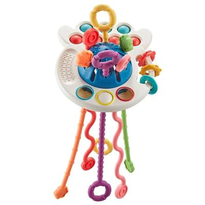 China Kids Playing 2023 Customs Hot Selling Food Grade Silicone Pull String Toy Educational Toys Montessori Toys For Toddlers Early EducationToy for sale