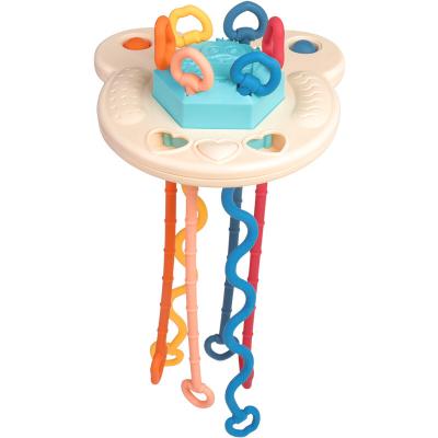 China Kids Playing Baby Silicone Cord Activity Montessori Sensory Early Childhood Development Toys Food Grade Birthday Gift for sale