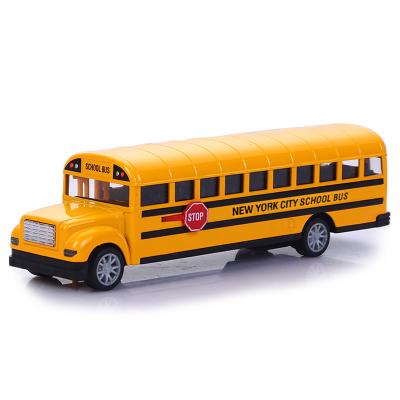 China Diecast Toy School Bus Toy for Toddlers, Yellow Die Cast Pull Back Cars Bus Play Vehicles with Pull Back Mechanism and Open Doors for sale