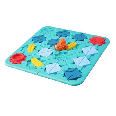 China Hot Big Children's Exercise Logic Road Building Board Game Road Building Maze Toys 32.7*6*28.8cm for sale