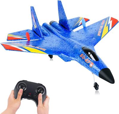 China Aircraft Remote Controller Su-27 Radio Remote Control Toys Hand Throw Flying Gyro Stabilize Fighter Jet Rc Plane Anti-fall Foam Glider for sale