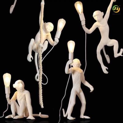 China E27 White Monkey Light Resin Hallway Living Room  Nordic Pendant Light for sale