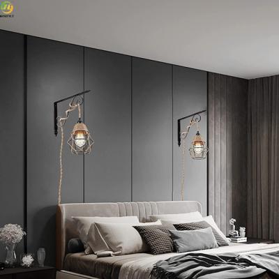 China Modern LED Nordic Pendant Light Iron Hemp Rope For Home AC85 - 265V for sale