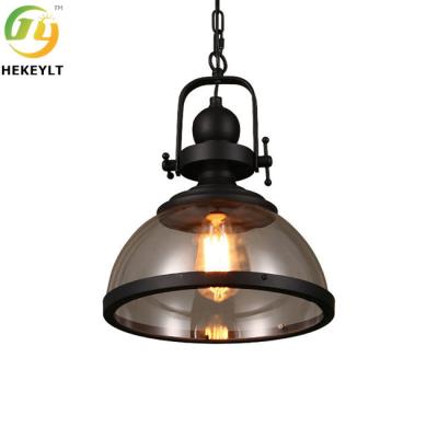 China E26 Bulb Base Metal And Glass Nordic Style Clear Pendant Light à venda