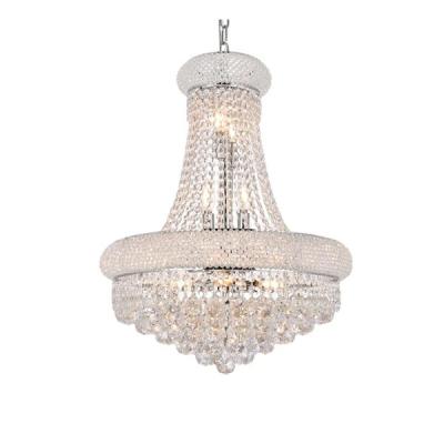 China Lámpara del imperio de Chrome Crystal Metal E14 Dimmable del oro para el chalet de lujo en venta