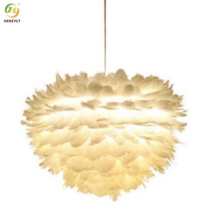 China Romantic Feather Creative E27 Moderne Nordic hanglamp voor kinderkamerdecoratie Te koop