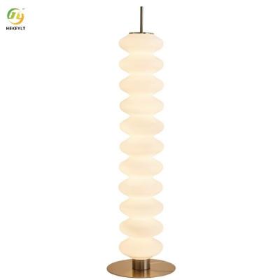 China European Modern Living Room Lamp Bedroom Study Sofa White Iron + glass Table Lamp for sale