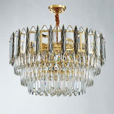 China Crystal Metal Luxury Home Pendant Light 60cm Bedroom Chandelier for sale