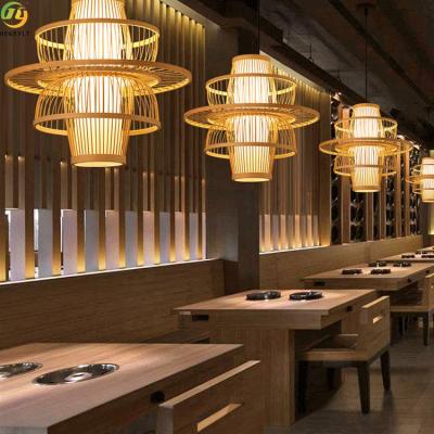 China Bamboo Hotel Bedroom Modern Pendant Light Dining Room Homeware Hanging Indoor for sale