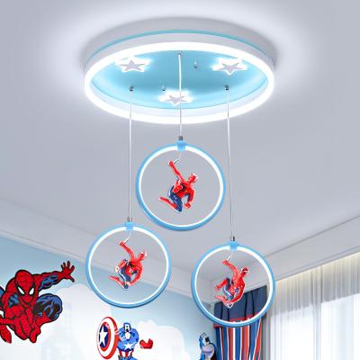 China Creative Cartoon Spider-Man Eye Protection Led Ceiling Light For Bedroom Room Children'S Room for sale