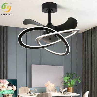 China Modern Simple Adjustable Silent Fan Lights Dining Room Living Room Ceiling Fan Lights for sale