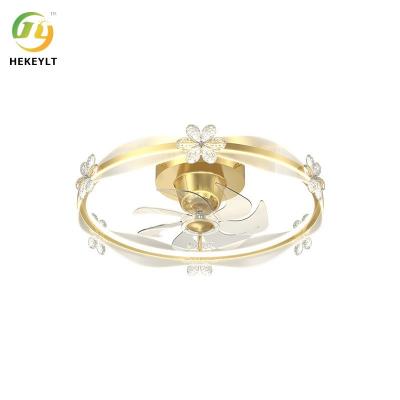 China Modern Simple Children'S Room Bedroom Room Ceiling Light Integrated Frequency Conversion Silent Fan Light for sale