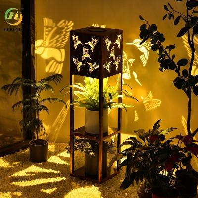 China Solar Butterfly Projection Light Garden Villa Flower Stand Outdoor Waterproof Garden Light for sale