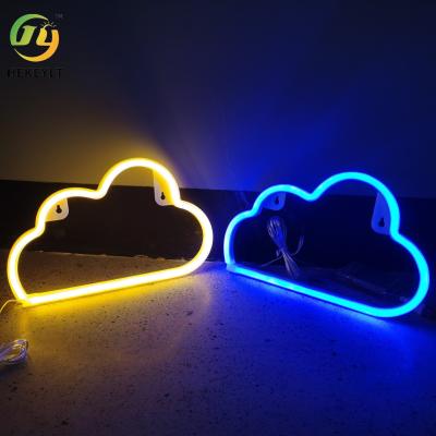 China LED Cloud Neon Modeling Lights Color Lights Creative Room Hanging Wall Decorative Lights for sale