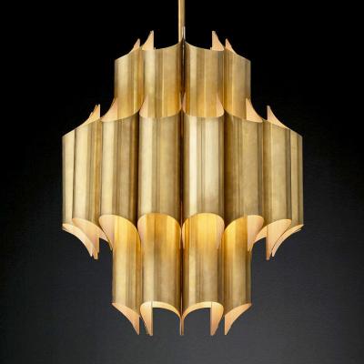 China Post Modern Light Luxury All Copper Classic Chandelier Hotel Club Bedroom Villa Pendant Light for sale