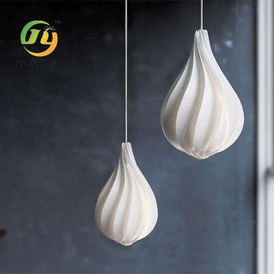 China Nordic Danish Flower Bud Drop Pendant Light Minimalist PVC Hotel Restaurant Bedroom Bar for sale