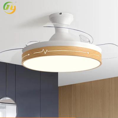 China Nordic Invisible Fan Light Restaurant Living Room Home Bedroom Ceiling Fan Chandelier 36 42 Inches for sale