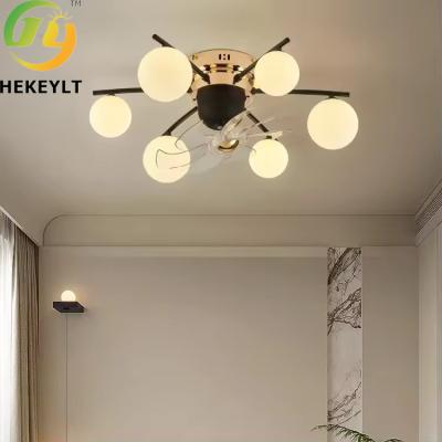 China Nordic Modern 6 Heads Schudend Hoofd Plafond ventilatorlamp voor slaapkamerverlichting Te koop