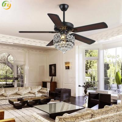 China American Style Ceiling Fan With Light Five-leaf Industrial Style 110V Ceiling Fan Light Black Classical European for sale