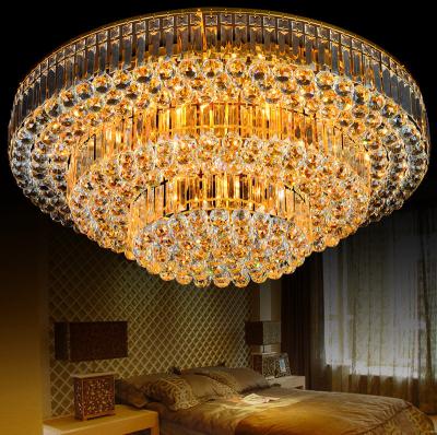 China Modern Luxury Indoor Crystal Gold Ceiling Light For Home for sale