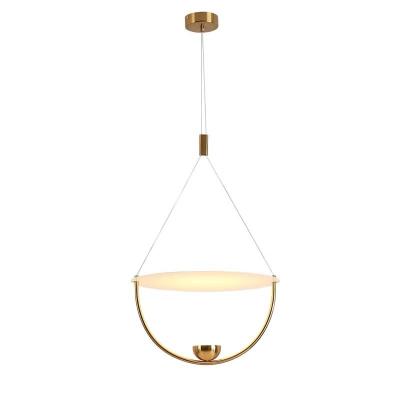 China Creative Simple Post-Modern Acrylic Metal Pendant Lamp For Living Room for sale