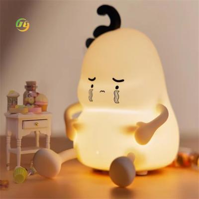 Chine JYLIGHTING moderne mini lumière de table de nuit LED en forme de perle bébé lumière de nuit mignonne LED silicone lumière de nuit pour la chambre à coucher maison à vendre