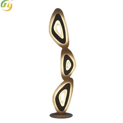 China Nordic Post-Modern Decoration Creative H=1.65m Vertical  Iron Gold Foil Lamp for sale