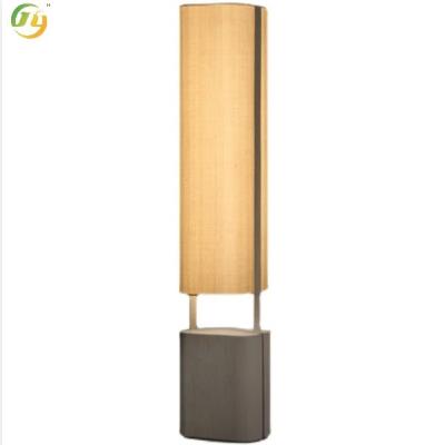 China LED Fabric Floor Lamp H 1.65m with Nordic Minimalist Design and White Bronze Finish for sale