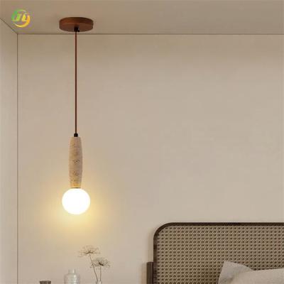 China JYLIGHTING Yellow Travertine Light Luxury Single Head Natural Material Modern LED Chandeliers & Pendant Lights Indoor for sale