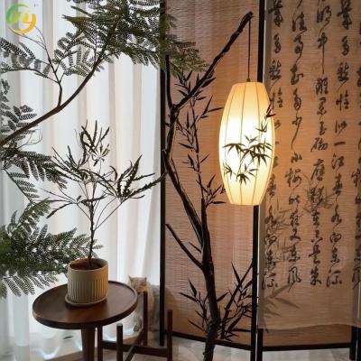 China New Chinese Style Modern Floor Light 1.5ｍ／1.8m Retro Branch Fabric Design Simple Floor Lamp for sale