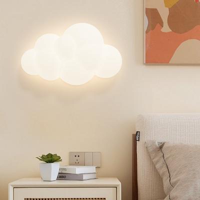 China Modern Creative Home Decor Children Cloud Flower Lamp LED Cloud Wall Light For Bedroom Girls Gift for sale