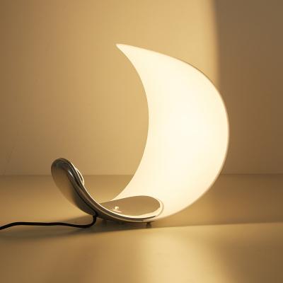 China Minimalist Moon Lamp Bedroom Table Lamp Italian Designer Creative Table Light for sale