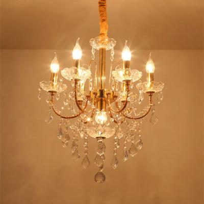 China fantasia dourada 850*700mm Crystal Candle Chandelier do ferro do quarto 110V à venda