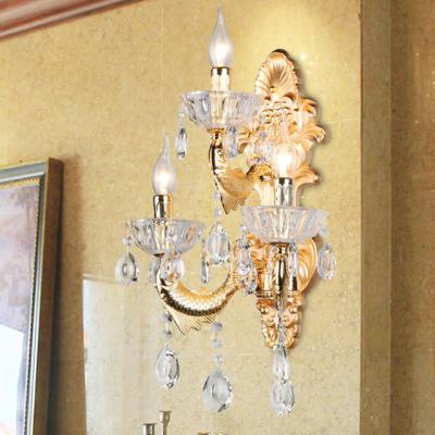 China 6KG E14 vela liga de zinco contemporânea luxuosa Crystal Wall Lights à venda