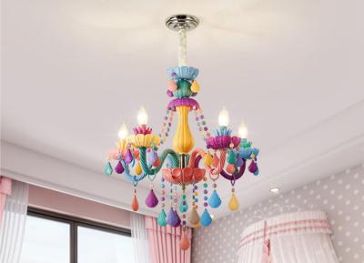 China 110V 72*65cm/85*92cm coloridos modernos nórdicos Crystal Candle Chandelier à venda