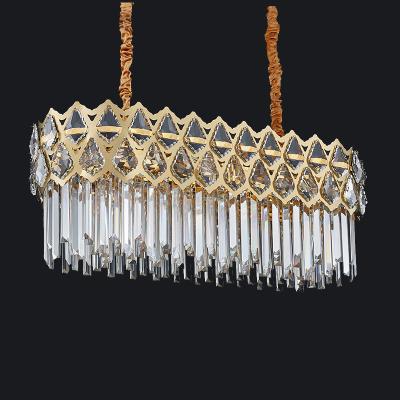 China Chandelier Modern K9 Crystal Raindrop Chandelier Lighting hanging LED Ceiling Light Fixture Pendant Lamp for Dining Room for sale