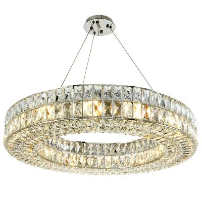 China 50*13cm Residential K9 Flush Mount Circular Crystal Pendant Light for sale