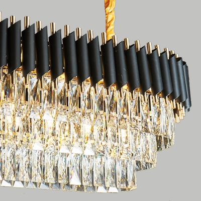 China Suspension Luminaire Postmodern Crystal Gold Pendant Luxury Crystal pendant li Fixture Raindrop Manggic Gold Color Moder for sale