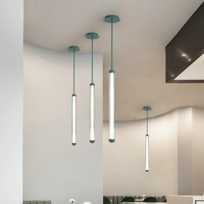 Китай Rose red + light blue + dark green+brushed copper color Aluminum + hardware + acrylic Modern Pendant Light продается