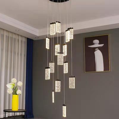 China Bright Hotel Wedding Modern Crystal Pendant Light Length 20cm for sale